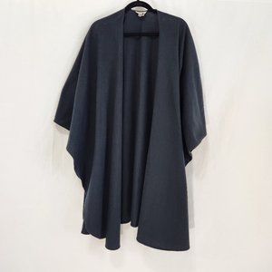 VINTAGE Kathleen For Sweet Herb Lagenlook Black Charcoal Cape Wrap One Size USA